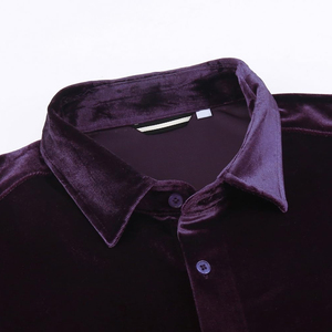 เสื้อกำมะหยี่ผู้ชายสั่งทำขายส่ง เนื้อผ้านุ่มหรูหรา ผลิตอย่างมืออาชีพ เสื้อกำมะหยี่แขนยาวสำหรับผู้ชาย - Product Image 4