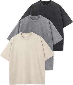 เสื้อยืดคอตตอนทรงหลวมไหล่ตกสำหรับผู้ชาย เสื้อผ้าสตรีทแวร์ขนาดใหญ่พิเศษ ผู้ผลิตเสื้อผ้า - Product Image 5