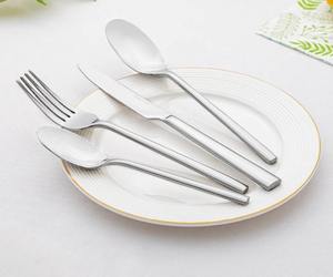 Ensemble de couverts de luxe en acier inoxydable, résistant à la rouille, fourchette, couteau, cuillère, pour table à manger, au meilleur prix - Product Image 6