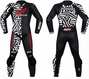 Traje de Carreras Zonda para Hombre, de Cuero Vacuno/Canguro, Mono de Una Pieza con Armadura de Nivel 2 CE, Hecho a Medida, Protección OEM - Product Image 1