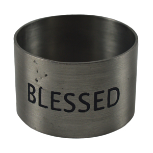 Napkin Ring Engraved With BLESSED Round Multiple Design <b>Tissue</b> Holder Best for <b>Wedding</b> Party Restaurant Table Decoration - Product Image 1