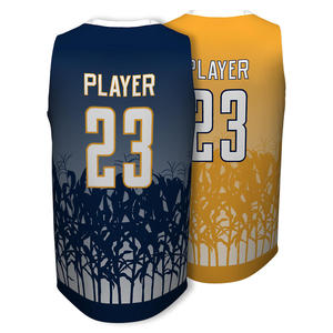 Maillot de basket personnalisé sans manches, col en V, impression sublimée, maillot de basket 23 - Product Image 3