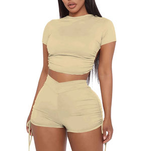 Ensemble de yoga et de sport 2 pièces pour femme : Crop top à manches longues, leggings d'entraînement et brassière de sport - Product Image 3