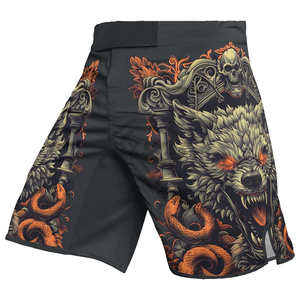 Shorts de combat BJJ personnalisés pour hommes, shorts d'entraînement MMA avec ceinture élastique et design à fentes latérales, shorts MMA - Product Image 6