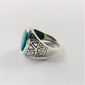Designer 925 Silver <b>Ring</b> With <b>Turquoise</b> Gemstone Handmade Collection Jewelry Comfortable For Daily & Any Occasion Wear - Product Image 3
