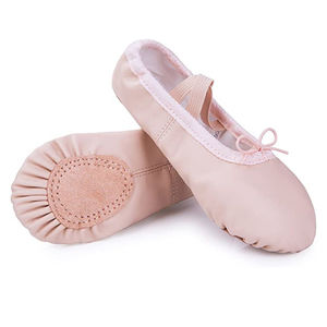 Chaussures de danse jazz, chaussures d'entraînement de gymnastique souples, chaussures plates de ballet en cuir pour adultes, nouveau style printemps-automne pour filles - Product Image 5