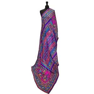 Hot Selling Hand Made Embroidery Lace Mirror Decoration Silk Shawls For Women Traditional <b>Scarves</b> & Shawls & Hijab For Adults - Product Image 1