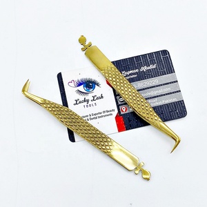 ด้ามจับที่แข็งแกร่งสแตนเลสสีทอง Tweetie แหนบขนตามืออาชีพ / ผู้ผลิตมืออาชีพแหนบขนตาคลาสสิก - Product Image 2