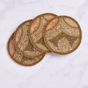 Handmade Seed Beads Embroidery <b>Coaster</b> Custom Design Wholesale Luxury <b>Beaded</b> <b>Coaster</b> for Table Decor Custom Logo - Product Image 5