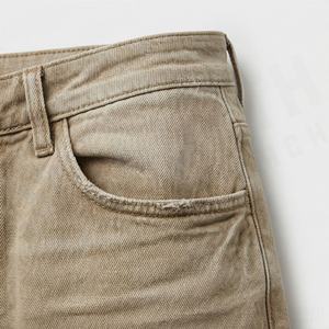 กางเกงยีนส์ขาสั้นทรงตรงแบบระบายอากาศได้ดี ปี 2025 สำหรับผู้ชาย ผ้าฝ้าย OEM รับผลิตตามแบบ ปักลาย ซักแล้ว น้ำหนักเบา สไตล์ลำลอง ทันสมัย - Product Image 5