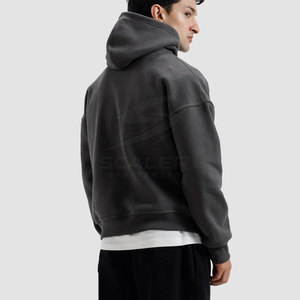 Sudadera con Capucha Extra Grande de Felpa 100% Algodón Premium, de Alta Calidad, Corte Holgado, Informal, Cálida y Elegante para Hombre - Product Image 4