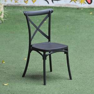 Classic Heritage TM12 | Vintage Cross-Back <b>Stackable</b> Bistro <b>Chair</b> for Elegant <b>Dining</b> & Events - Product Image 2