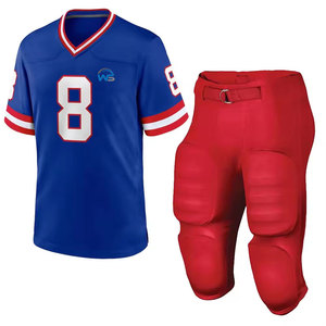 Tenue d'équipe de football américain, uniforme de haute qualité, couleur personnalisée, respirant, 100% polyester, service OEM, vente en ligne - Product Image 1
