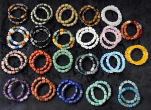 สร้อยข้อมือลูกปัดหินธรรมชาติสไตล์โบฮีเมียน่ารักหลากสีเทอร์ควอยซ์เรซิ่นอะคริลิคเครื่องประดับของขวัญสำหรับทุกเพศ - Product Image 5