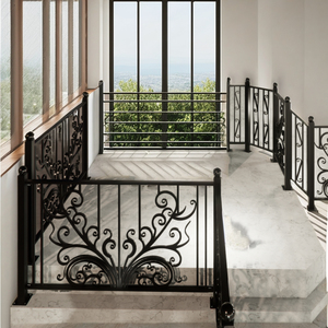 Rampe de balcon moderne en fer forgé pour usage extérieur, design personnalisé en métal, finition durable anti-rouille - Product Image 2