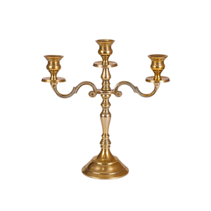 Grand chandelier en métal argenté à 5 bras, style européen, porte-bougie conique, centre de table pour mariage, événement, table à manger - Product Image 4