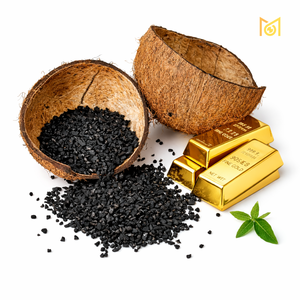 Charbon actif pour le traitement de l'or 612, à base de coque de noix de coco, fournisseur exportateur, approvisionnement en vrac, teneur en plaquettes 2% max, carbone 99% - Product Image 2