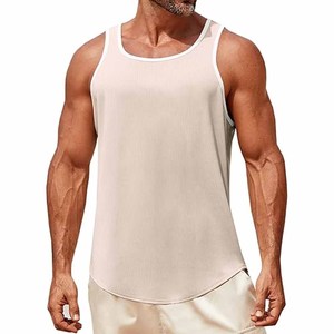 <b>Men</b> Sleeveless Tank Tops Workout Muscle Gym Knitted Shirt Athletic Bodybuilding Slim Fit Ribbed <b>singlet</b> - Product Image 1