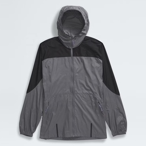 Veste de sport à capuche pour femme, color-block, manches longues, imperméable, coupe régulière, toutes saisons, style sportif, longueur mi-mollet - Product Image 4