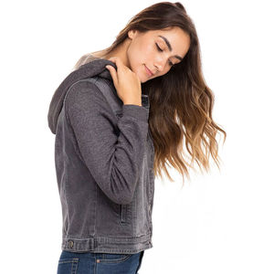 Veste en jean grande taille pour femme, nouvelle collection, tendance, hiver 2026, couleurs personnalisées, boutons sur mesure, respirante, écologique - Product Image 3