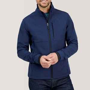 Factory Direct Sale Wholesale Custom Logo Design Men's Softshell Jacket <b>Fur</b> <b>Trim</b> Canvas Fabric 100% Polyester Lining Stand Front - Product Image 6