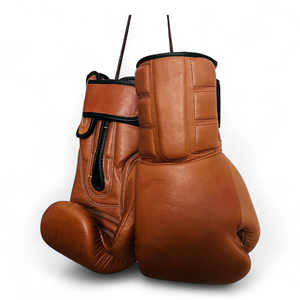 Gants de boxe en cuir avec fermeture à lacets pour adultes, équipement d'entraînement professionnel - Product Image 1