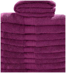 Toalla de Baño de Lujo de Algodón Morado Tejido, Comprimida, Premium, Suave, de Secado Rápido, Ligera y Absorbente para Spa, Hotel, Baño y Playa - Product Image 1