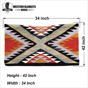 Customizable <b>Riding</b> Western-Style Jumping Saddle Pad Indian Ranch Design Glitter Wool Patch Zealand Woolen Polycotton Material - Product Image 5