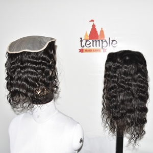 Extensiones de Cabello Humano Virgen Vietnamita Sin Procesar 7*7 con Cierre, Color Natural, Ondulado Liso, Doble Trama a Máquina, 100g - Product Image 3