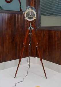 Christmas Vintage Spotlight <b>Lamp</b> <b>Nautical</b> Tripod Theater Home Floor <b>Lamp</b> Studio - Product Image 4