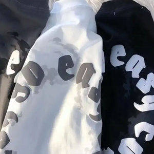 เสื้อยืดผู้ชายคุณภาพสูง ผ้าฝ้าย 100% ทรงโอเวอร์ไซส์ สกรีนโลโก้ตามสั่ง พร้อมพิมพ์ลายนูน - Product Image 5