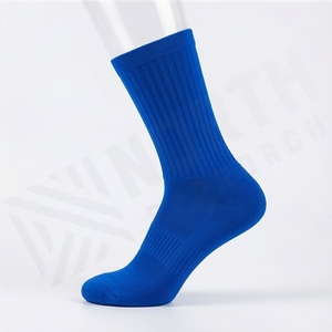 Blue Crew <b>Socks</b> Solid Color Knitted Breathable Casual Daily Wear Adult Regular Style - Product Image 3