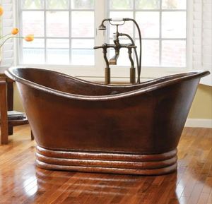 Copper <b>Bath</b> Tub on wholesale price Copper bathtub with a matte shade of bronze - Product Image 2