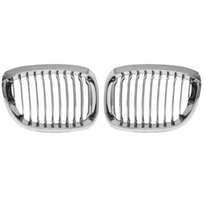 ตะแกรงกระจังหน้า (ซ้าย+ขวา/ชุด) สำหรับ BMW ซีรีส์ 3 E46 2 ประตู ปี 2003  51132158537 51132158538 สีดำเงาสูง ตะแกรงตกแต่งสีดำเงา - Product Image 1