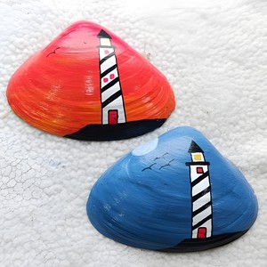 Various design <b>painting</b> shell art hand-painted <b>natural</b> scallop sea shells ocean seashell craft - Product Image 5
