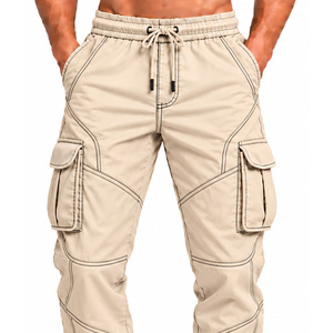Pantalons cargo pour hommes 100% coton, pantalons utilitaires décontractés, pantalons streetwear personnalisés, fabricant en gros, marque privée OEM - Product Image 6