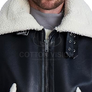 <b>Men</b> Classic <b>Shearling</b> Leather <b>Jacket</b> Heavy Winter <b>Jacket</b> OEM Factory <b>Men</b> Vintage <b>Shearling</b> <b>Jacket</b> - Product Image 4