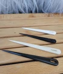 Nouvelle aiguille à broder rustique et écologique en corne de buffle, pointe fine, pour la laine et le fil, couture durable pour le tufting et la couture - Product Image 2