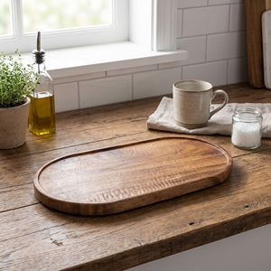 Bandeja de Servir en Forma de Pez de Madera de Suar de Grado Alimenticio, Diseño de Silueta, Color Marrón Claro, Treinta y Cinco Centímetros de Largo, Dieciséis Centímetros de Ancho - Product Image 4