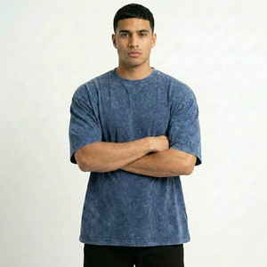 Camiseta Oversize de Algodón con Lavado Ácido Estilo Vintage, Costuras Dobles, de Fábrica Profesional B2B - Product Image 4