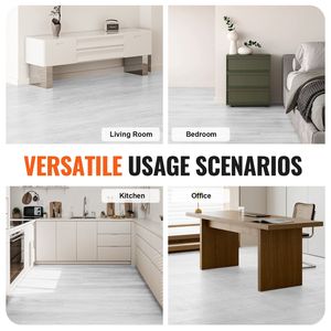Piastrelle in Vinile Autoadesive Effetto Legno Grigio Chiaro 36 X 6 Pollici, 36 Piastrelle, Spessore 2,5mm, Kit Fai-da-Te per Pavimenti da Cucina - Product Image 6