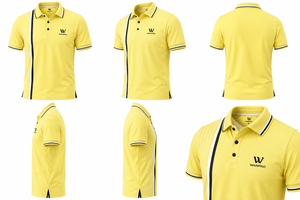 Camiseta Personalizada de Talla Grande para Hombre, Color Sólido, Transpirable, de Secado Rápido, Tejida en Poliéster y Algodón, Informal, para Golf, Tenis, Trabajo - Product Image 4