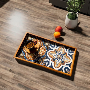 Wooden Art Deco Wedding & Diwali Multi-functional Lightweight Tray - Product Image 1