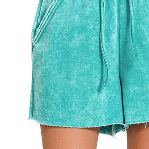 Service OEM, Vente en Gros, Conception Personnalisée, Short Femme Délavé à l'Acide, Nouvelle Arrivée, Marque Privée, Respirant pour Adultes - Product Image 3