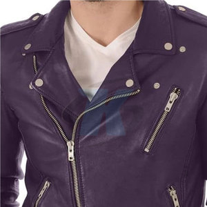 Wholesale Price Outdoor Use <b>Leather</b> Winter <b>Jacket</b> Stand Collar Made In Pakistan <b>Men</b> <b>Leather</b> <b>Jacket</b> - Product Image 4