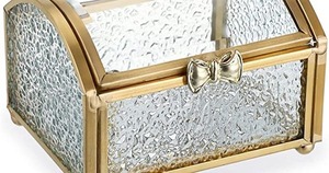 กล่องใส่เครื่องประดับทรงสี่เหลี่ยมทำจากกระจก ฝาปิดแบบมีบานพับ โครงโลหะ ผลิตอย่างวิจิตรโดย KHOOSI OVERSEAS - Product Image 5