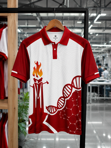 เสื้อโปโลซับลิเมชั่นสั่งทำจากโรงงานโดยตรง แห้งเร็ว เหมาะสำหรับกอล์ฟและกีฬาอื่นๆ ระบายเหงื่อได้ดี เสื้อโปโลสุดฮิต - Product Image 5