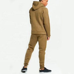 Ensemble de survêtement 2 pièces pour homme, à capuche, coupe droite, couleur unie, décontracté, idéal pour l'hiver, le plus vendu en ligne, personnalisable, fabriqué en usine - Product Image 3