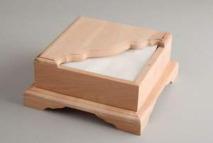 Support de boîte à mouchoirs en bois – Organisateur artisanal en bois naturel pour la décoration intérieure, le bureau et la voiture – Vente en gros, personnalisation de marque - Product Image 3