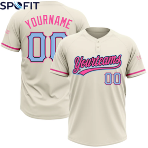 Camiseta de Béisbol Personalizable para Hombre, 100% Poliéster, Sublimada, Uniforme Deportivo Transpirable con 2 Botones, Venta al Por Mayor OEM - Product Image 5
